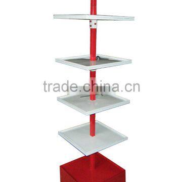 Slided supermarket floor standing wire metal display racks and stands