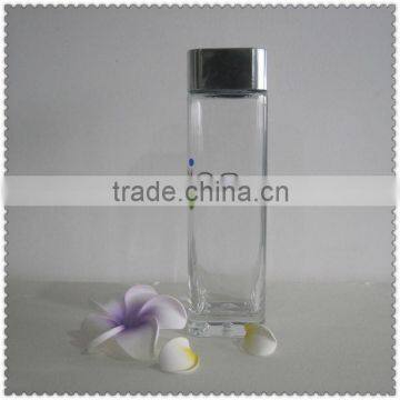 Square clear water glass bottles