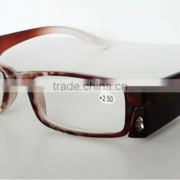 LED reading glasses with double light