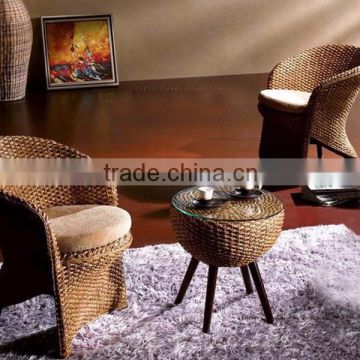 Water hyacinth relax chair with nice design table