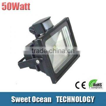 50Watt led flood light with move sensor 90lm/watt