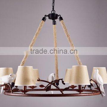 American Rural Style Beauty Lamp Glass Iron Lighting Pendant Light photo-6