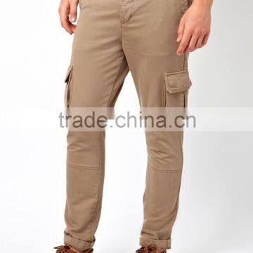 2015 Khaki Wholesale Mens Cargo Pants With Side Pockets JXH022 photo-3