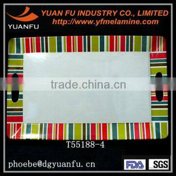 Decorative melamine serving tray