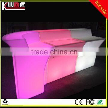 Rechargeable Illuminated Hotel Club Portable Plastic LED Bar Counter for Event