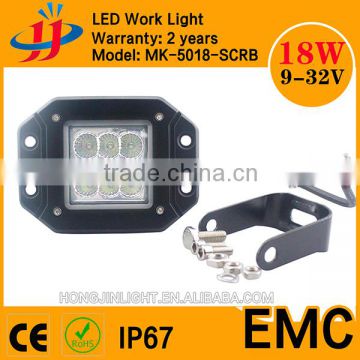 Best wholesale led lamp 18W led work light for cars auto parts 1350 lm 12v led working light for truck