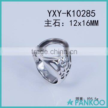 Factory Wholesale Thai Silver Ring 12*16mm Blank Ring for Gemstone Inlay