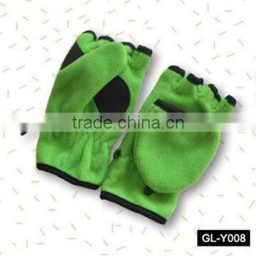 wholesale mens half finger fleece glove