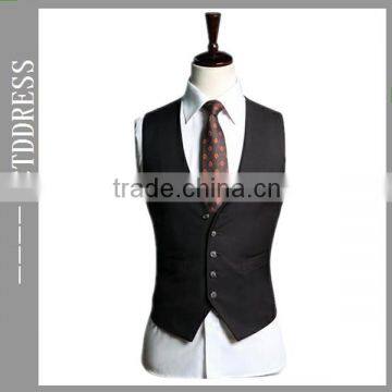 men suit black sleeveless waistcoat vest