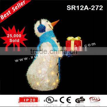 Outdoor Lighted up Led Snowman Decoration