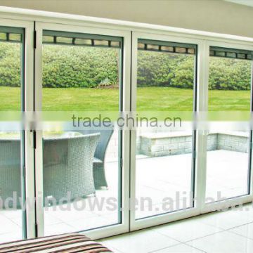 Balcony aluminium alloy tempered glass large sliding French windows