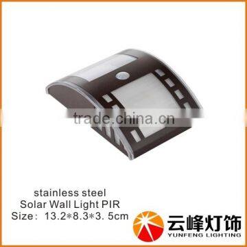 2014 New Patent Design Stainless Steel Led Solar Wall Light Solar Wedge Light PIR Solar PIR Wall Light photo-2