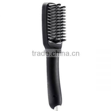 Three color electric brush with 2 in 1 anion straight comb hair straightener