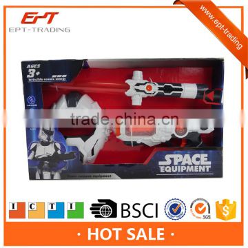 Hot sale led flash toy light up space gun sword for kids