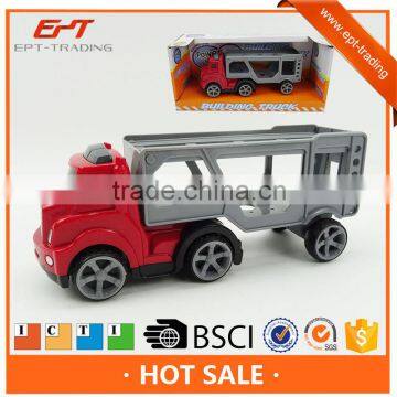 Plastic friction construction building truck toy for kids