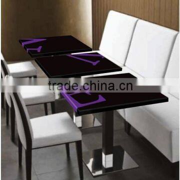 Artificial Stone Dinning Table Marble Top Dining Table Designs in India,Acrylic Soid Surface Restaurant photo-2