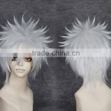 White straight explosion mans wig N498