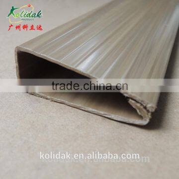 Extrusion Processing PVC Wood Grain Profile Plastic Strip photo-3
