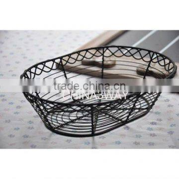 home decor wrought iron mini hollow wire basket