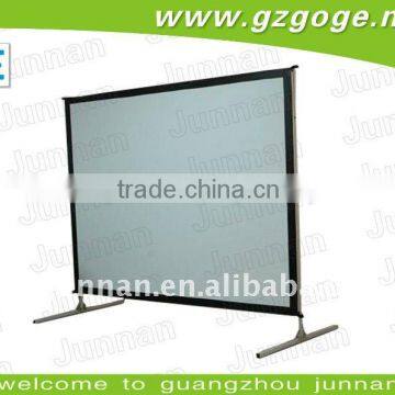 silver matte white tripod projection screen