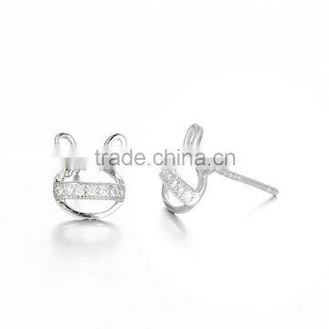 Fashion Earring Animal Rabbit Cute Piercing Earrings Jewelry for Girls SEB049W