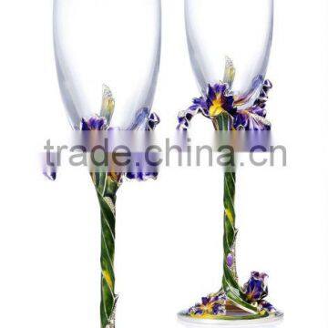 RORO Felicity iris enamel crystal glass wine glass champagne glass