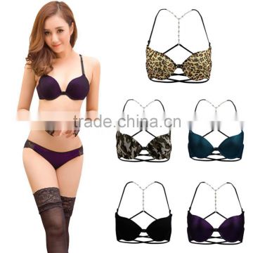 Sexy Womens Y-Line Straps Girl Front Closure Bra Push Up Seamless Underwear