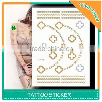 Promotion Jewelry Flash Metallic Bulk Temporary Tattoo