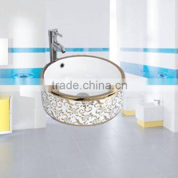 Artificial Bathroom Porcelain Home Garden Wash Color Basins With Cabin photo-2