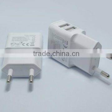 2.1A Dual 2 Ports USB EU USA Wall Charger Adapter for Samsung for IPhone for HTC for MOTO Perfect