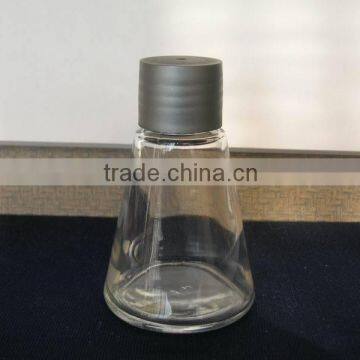 50ml clear cone glass perfume bottle with cap