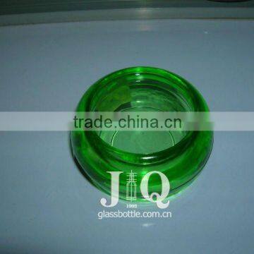 Green Glass Candleholder