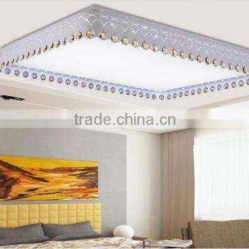 Modern Crystal Acrylic LED Ceiling Light Silver Edge