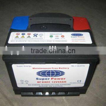 High quality MF auto battery 12v 60ah