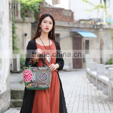 Wholesale Goods From China Woman Embroidery Shoulder Bags Casual Washed Charms Embroidery Handbags