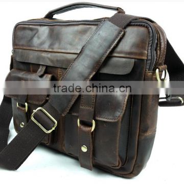 Boshiho chocolate color vintage leather clutch money bag men