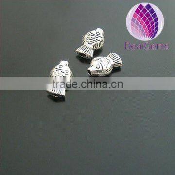 wholesale alloy little fish plated spacer beads 15x9mm for jewerly findings