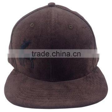 Unisex Custom Vintage Embroidered Corduroy Blank Baseball Snapback Cap Wholesale photo-3