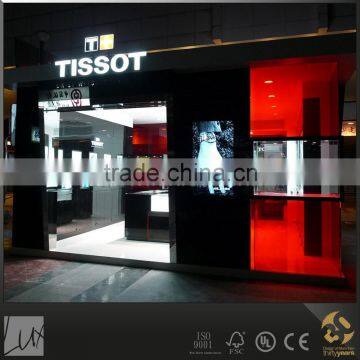 Custom made black customized size retail store furnitures for brand
