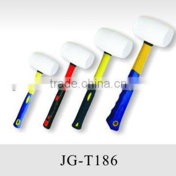 White Head Fiberglass Handle Rubber Head Sledge Hammer