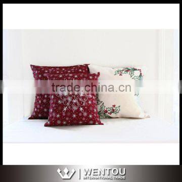 Cushion Set Embroidered Christmas Pillow Cover