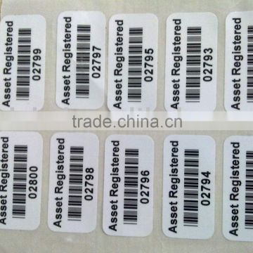 continual bar code labels