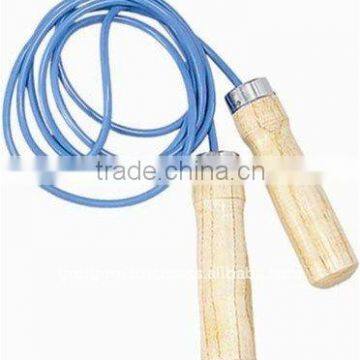 Body Building Wodden Handle Nylon Speed Skipping Rope
