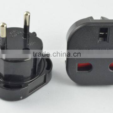 9625 uk 3 pin to europe 2 pin adaptor plug, Shenzhen electric suppliers