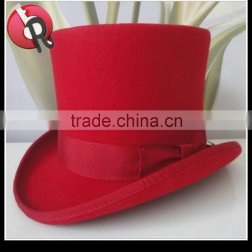 wool red top hat