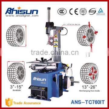 Car tire tyre changer with inflation system