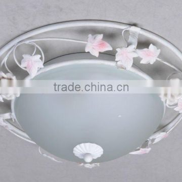 Ceramic flower italian style round ceiling light covers