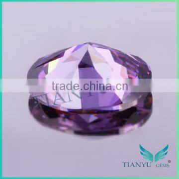 18K Yellow Gold Cubic Zirconia Rings, 8*10mm Oval Cut L-Purple Loose CZ Stones Price photo-3