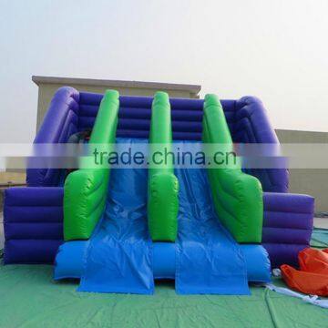 Hola CE inflatable double lane slip slide/giant inflatable slide/inflatable slide