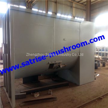 Zhengzhou horizontal mixer fertilizer blender mushroom compost mixing machine